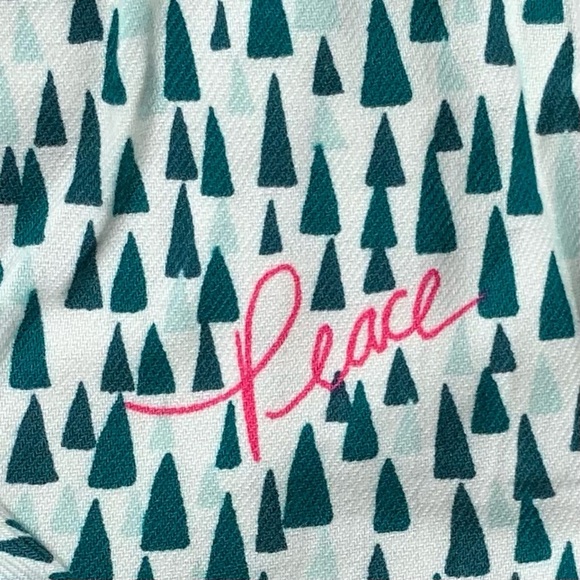 LANDSEND WOMENS PJ SET Knit Tee Shirt Top & Cotton Flannel Pants PETITE LARGE - Picture 3 of 5